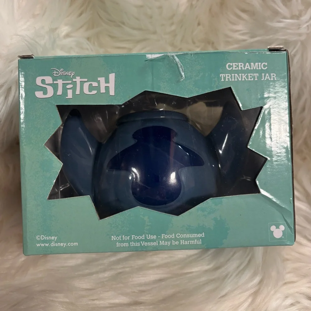 Disney Stitch Ceramic Trinket Jar NEW